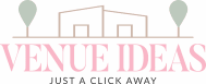 Logo for Venue Ideas featuring a modern design with vibrant colors and stylized text representing event planning and creativity.