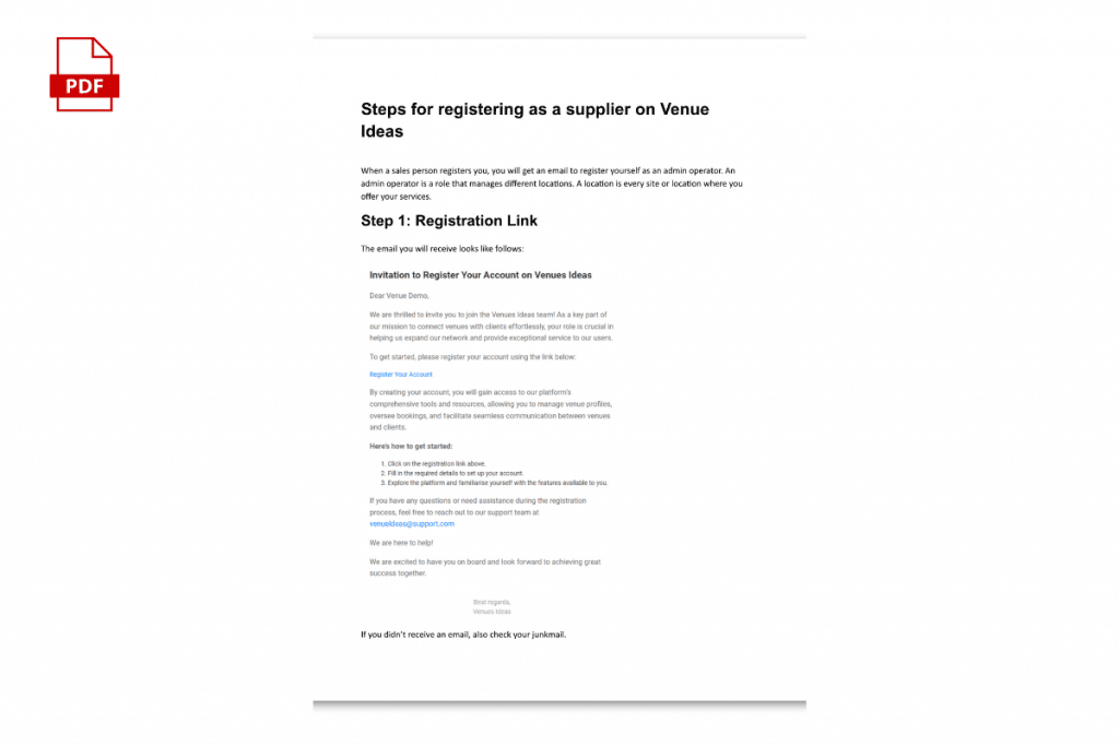 A white page displaying text